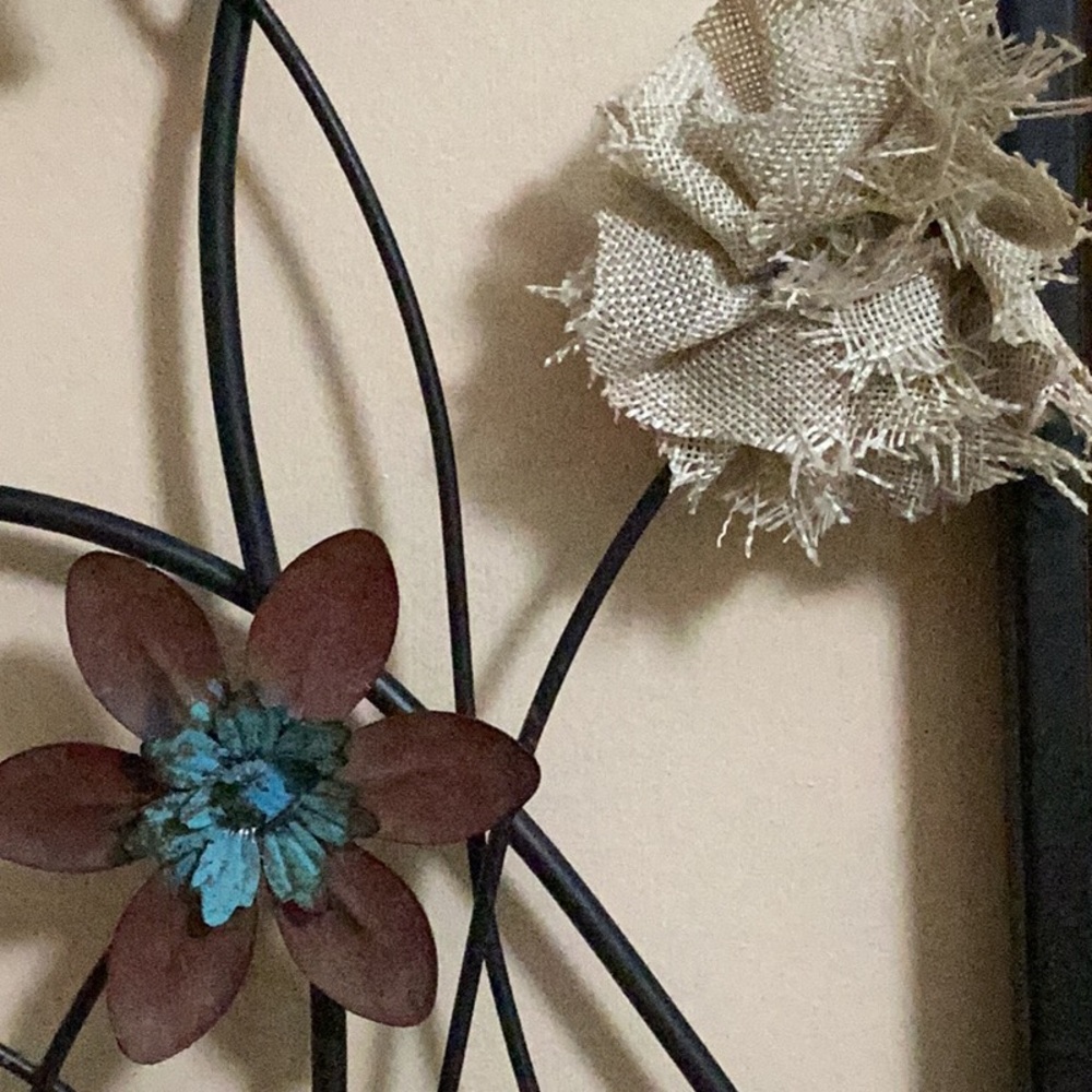 INDOOR/OUTDOOR Metal Flower DECOR 3 Dimensional RARE SIGN EPLC Pier 1 - Picture 6 of 16